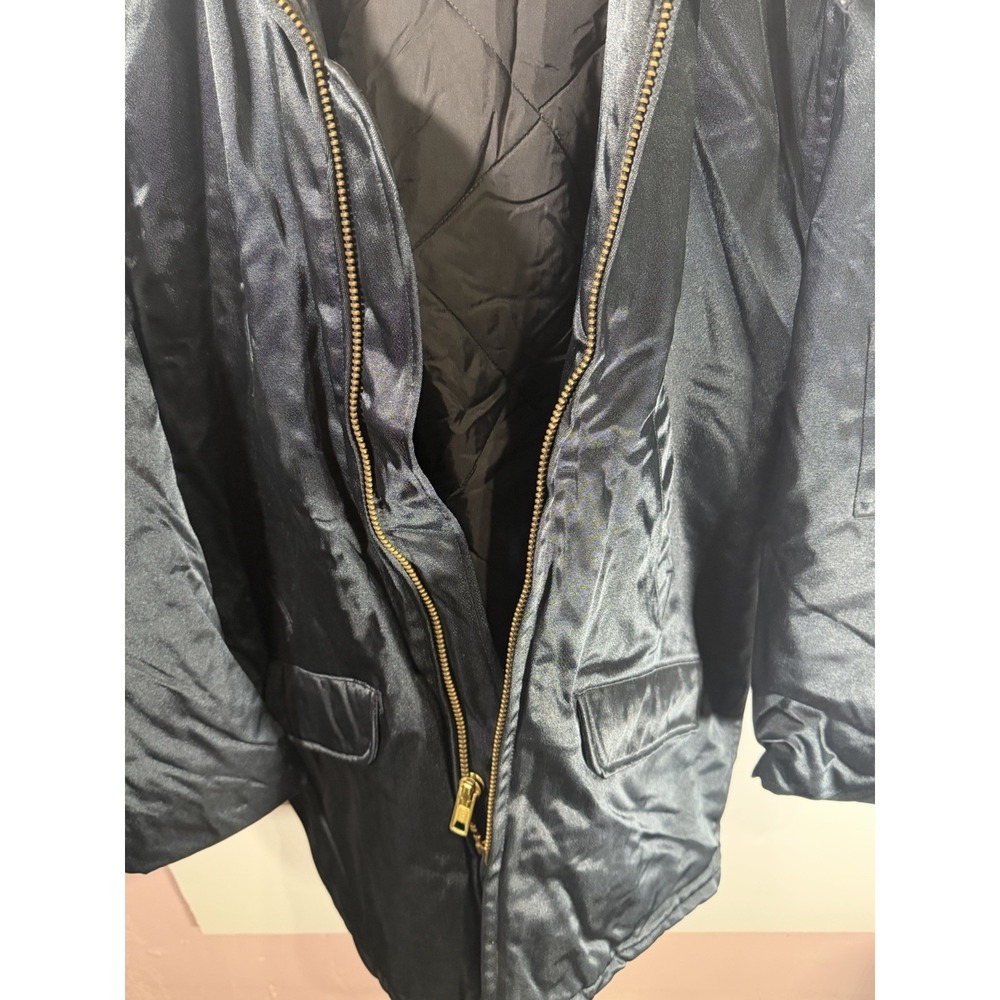 Spiewak USA Made Jacket Mens Medium Black Hooded Military Parka Quilted Lined - Picture 10 of 11